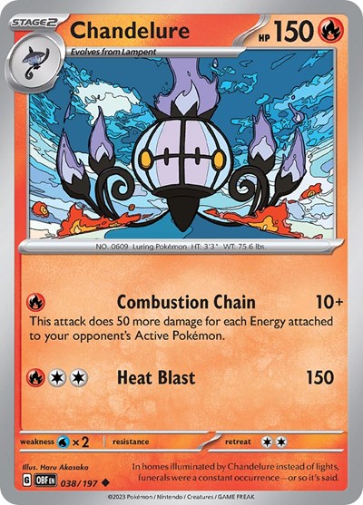Chandelure (Scarlet and  Violet: Obsidian Flames) Near Mint