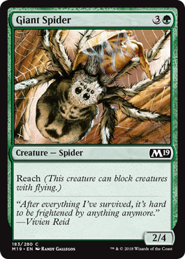 Giant Spider (Magic 2019 Core Set) Light Play