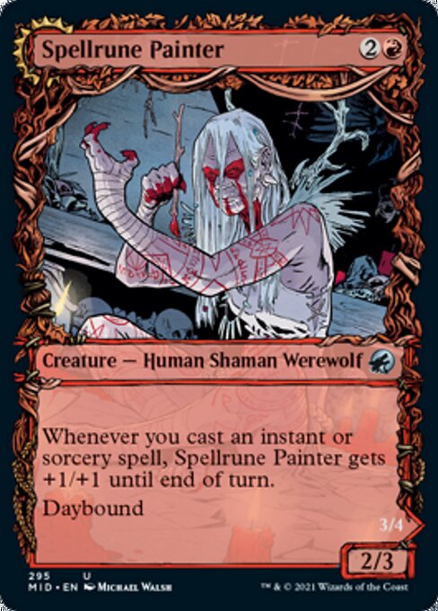 Spellrune Painter / Spellrune Howler (Showcase) (Innistrad: Midnight Hunt) Light Play Foil