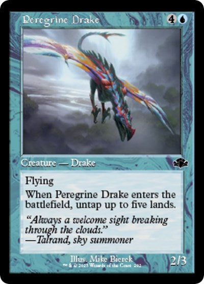Peregrine Drake (Retro Frame) (Dominaria Remastered) Light Play