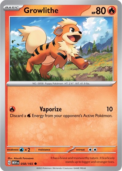 Growlithe (Scarlet and Violet: 151) Near Mint