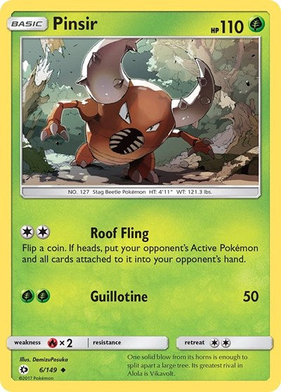 Pinsir (SM Base Set) Near Mint
