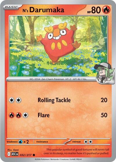N's Darumaka (ME: Ascended Heroes) Near Mint