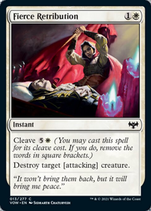 Fierce Retribution (Innistrad: Crimson Vow) Light Play Foil
