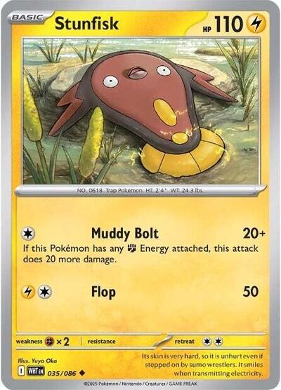 Stunfisk (SV: White Flare) Near Mint Reverse Holofoil