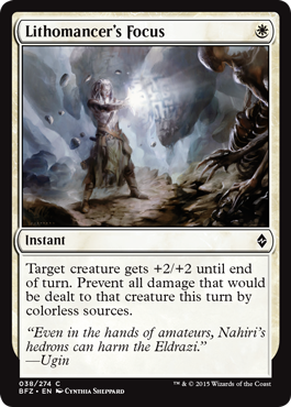 Lithomancer's Focus (Battle for Zendikar) Light Play Foil