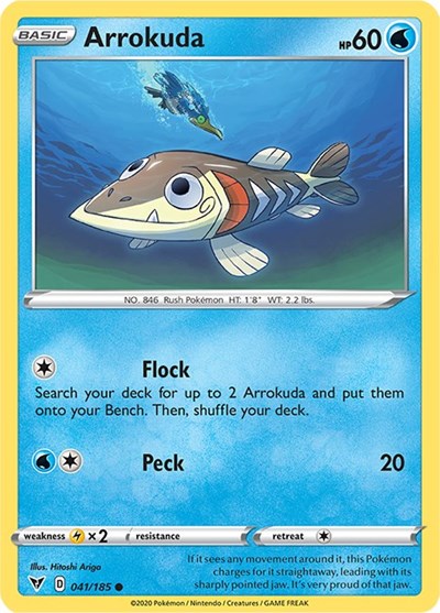 Arrokuda (SWSH04: Vivid Voltage) Near Mint Reverse Holofoil