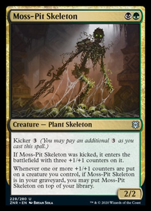 Moss-Pit Skeleton (Zendikar Rising) Light Play Foil