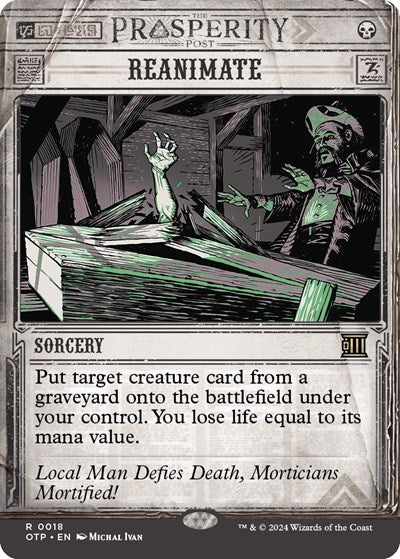 Reanimate (Outlaws of Thunder Junction: Breaking News) Near Mint Foil