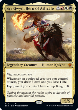 Syr Gwyn, Hero of Ashvale (Throne of Eldraine) Light Play Foil