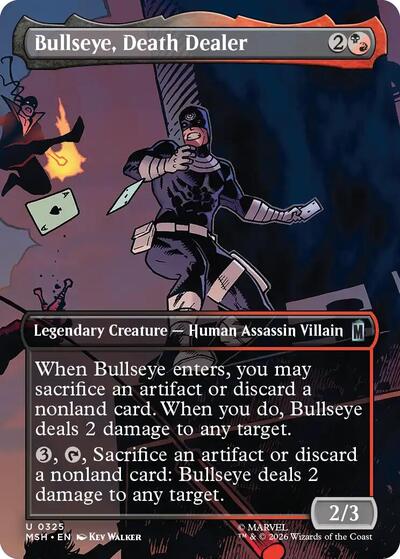Bullseye, Death Dealer (Borderless) (Marvel Super Heroes) Near Mint Foil