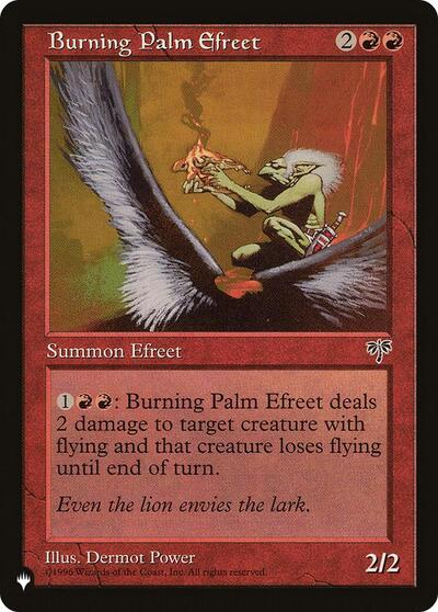 Burning Palm Efreet (The List) Near Mint