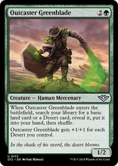 Outcaster Greenblade (Outlaws of Thunder Junction) Light Play Foil