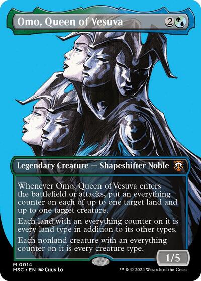 Omo, Queen of Vesuva (Borderless) (Commander: Modern Horizons 3) Light Play