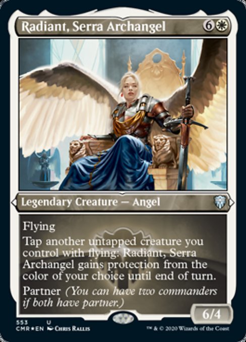 Radiant, Serra Archangel (Foil Etched) (Commander Legends) Light Play Foil