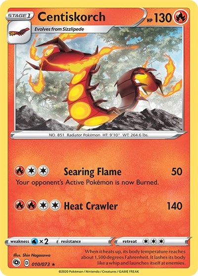 Centiskorch (Champion's Path) Near Mint Reverse Holofoil
