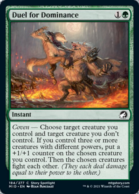 Duel for Dominance (Innistrad: Midnight Hunt) Light Play Foil