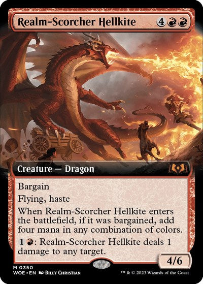 Realm-Scorcher Hellkite (Extended Art) (Wilds of Eldraine) Near Mint Foil
