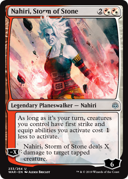 Nahiri, Storm of Stone (War of the Spark) Light Play Foil