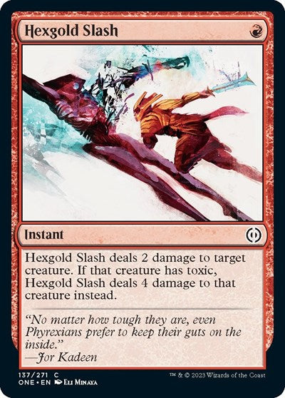 Hexgold Slash (Phyrexia: All Will Be One) Near Mint Foil