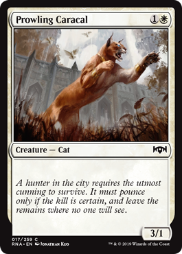 Prowling Caracal (Ravnica Allegiance) Light Play Foil