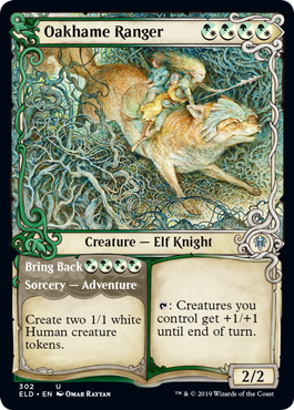 Oakhame Ranger (Showcase) (Throne of Eldraine) Light Play