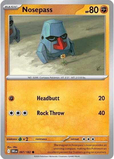 Nosepass (SV10: Destined Rivals) Near Mint Reverse Holofoil