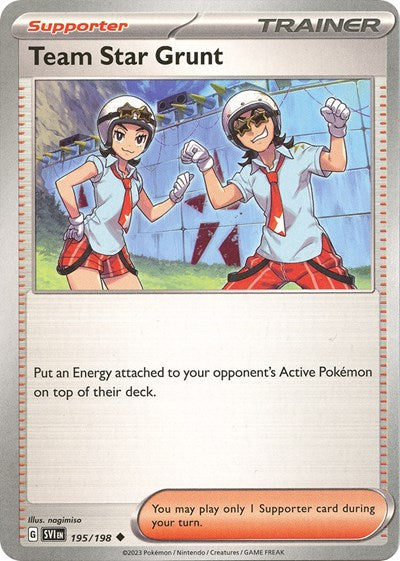 Team Star Grunt - 195 (Scarlet and Violet: Base Set) Near Mint Reverse Holofoil