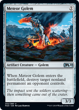 Meteor Golem (Magic 2020 Core Set) Light Play Foil