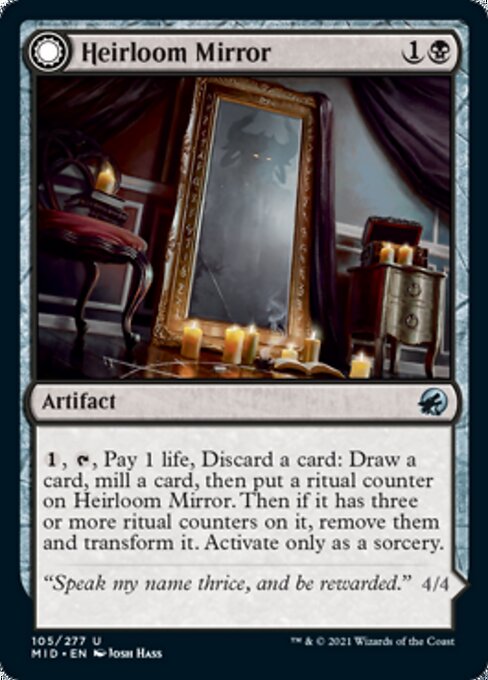 Heirloom Mirror / Inherited Fiend (Innistrad: Midnight Hunt) Light Play Foil