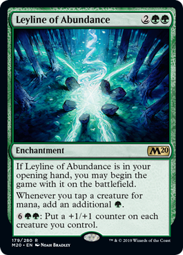 Leyline of Abundance (Magic 2020 Core Set) Light Play