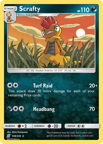 Scrafty (SM - Unified Minds) Near Mint Reverse Holofoil