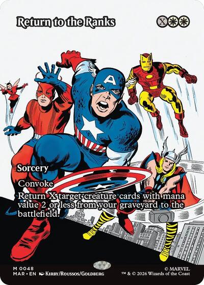 Return to the Ranks (Borderless) (Marvel Eternal-Legal) Near Mint