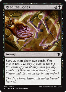 Read the Bones (Commander 2017) Light Play