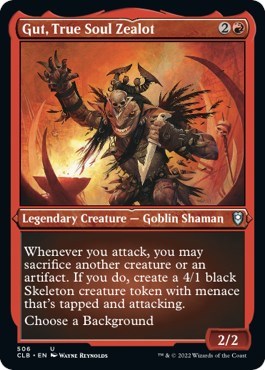 Gut, True Soul Zealot (Etched Foil) (Commander Legends: Battle for Baldur's Gate) Near Mint Foil
