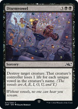 Disemvowel (Unfinity) Light Play Foil