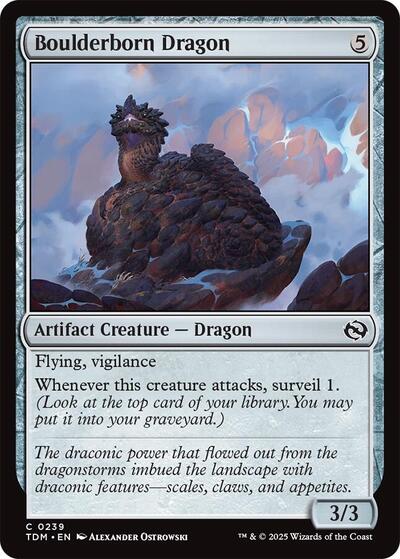 Boulderborn Dragon (Tarkir: Dragonstorm) Near Mint Foil