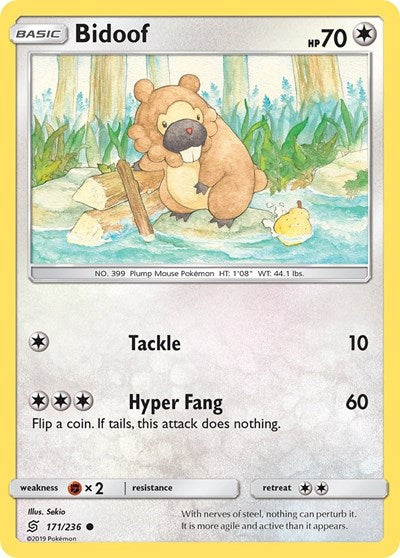 Bidoof (SM - Unified Minds) Near Mint Reverse Holofoil