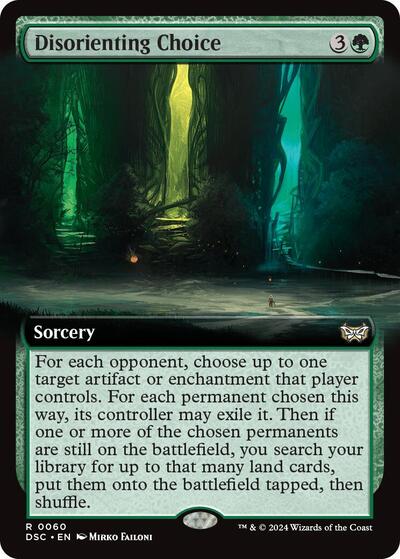 Disorienting Choice (Extended Art) (Commander: Duskmourn: House of Horror) Near Mint