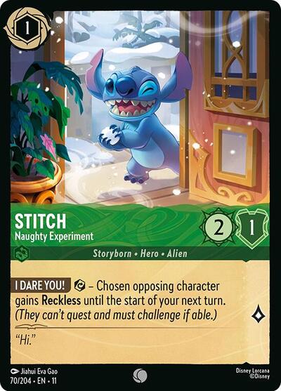 Stitch - Naughty Experiment (Winterspell) Near Mint Cold Foil