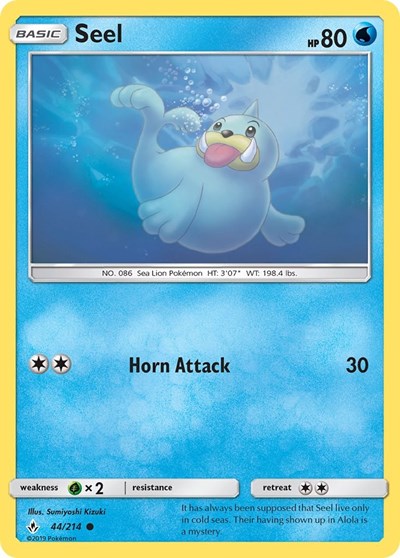 Seel (SM - Unbroken Bonds) Near Mint Reverse Holofoil