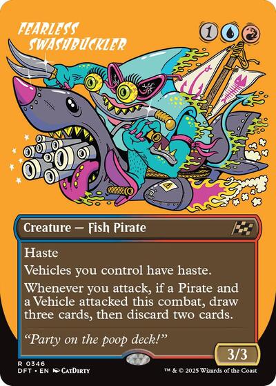 Fearless Swashbuckler (borderless) (Aetherdrift) Near Mint Foil
