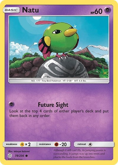 Natu (SM - Cosmic Eclipse) Near Mint Reverse Holofoil