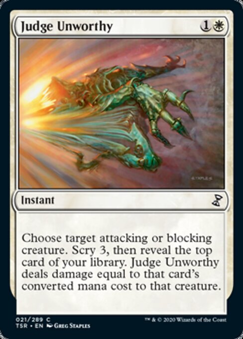 Judge Unworthy (Time Spiral Remastered) Light Play Foil