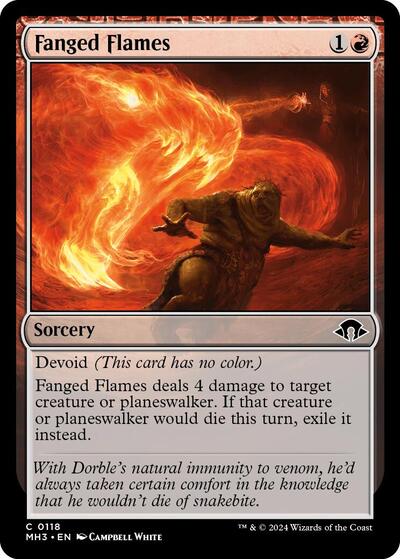 Fanged Flames (Modern Horizons 3) Light Play Foil