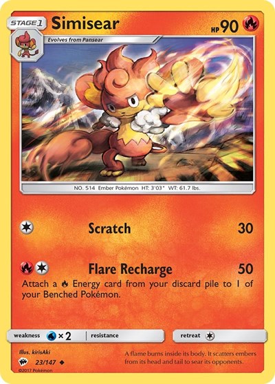 Simisear (SM - Burning Shadows) Near Mint