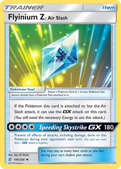 Flyinium Z: Air Slash (SM - Unified Minds) Near Mint Reverse Holofoil