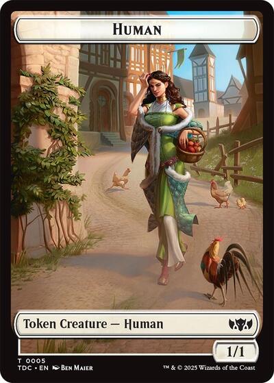 Human / Rat Double-Sided Token (Commander: Tarkir: Dragonstorm) Near Mint