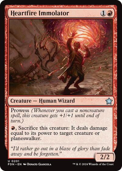 Heartfire Immolator (Foundations) Light Play Foil