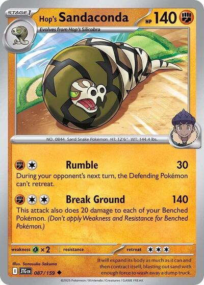Hop's Sandaconda (SV09: Journey Together) Near Mint Reverse Holofoil